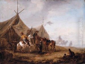 Cavalrymen Taking Refreshment In A Camp Cavalrymen Taking Refreshment In A Camp