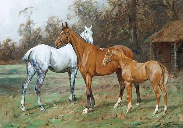 Horses In A Field - view 1
