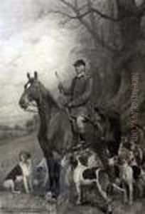 And James Wilheim Brooke, Mounted Huntsman And Hounds by George Wright