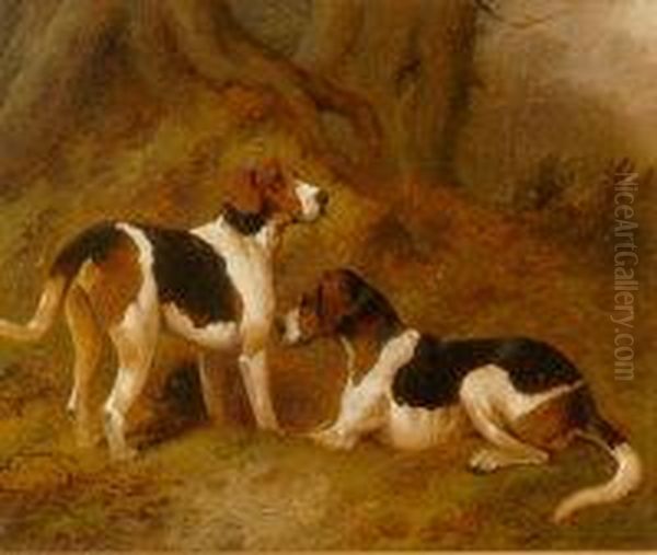 Pair, Studies Of Hunting Hounds - view 1