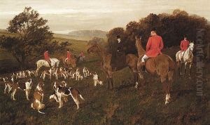 Meet At Branham Moor With Hounds by George Wright