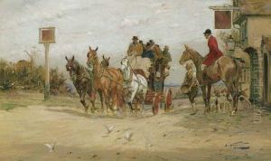Outside The Coaching Inn by George Wright