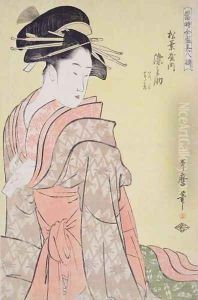 Somenosuke of Matsubaya, from the series 'Array of Supreme Beauties of the Present Day, c.1794 by Kitagawa Utamaro