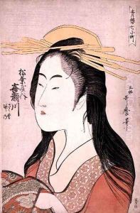 Kisegawa of Matsubaya, from the series Seven Komachis of Yoshiwara, c.1795