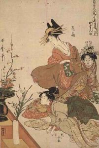 Scene 4, Comparison of celebrated beauties and the loyal league, c.1797 by Kitagawa Utamaro