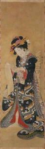Young Woman Reading a Letter by Kitagawa Utamaro