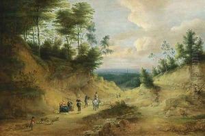 Wooded Dune Landscape by Lucas Van Uden