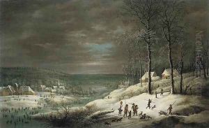 Winter Landscape with Hunters by Lucas Van Uden