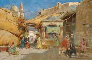 Orientalische Strasenszene by Carl Wuttke