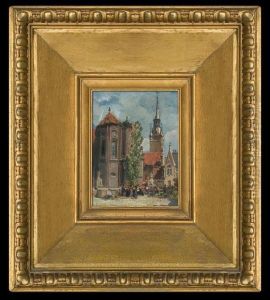 City Quare At The Church by Carl Wuttke