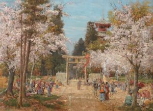 Les Pommiers En Fleurs Dans Un Parc A Tokyo