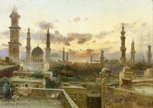 "abend Uber Cairo Zur Zeit Der Nil-uberschwemmung".