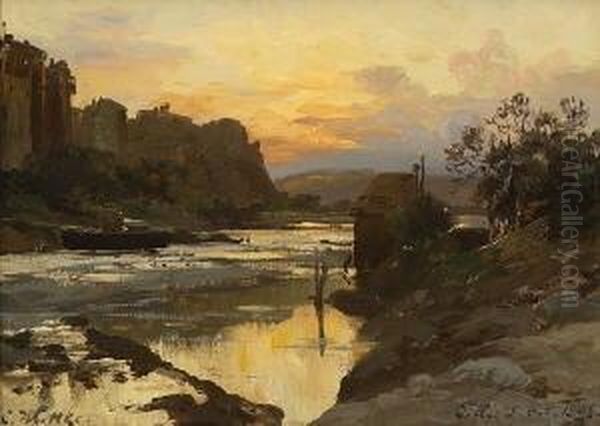 Abendstimmung Am Flussufer Bei
Tiflis. - view 1