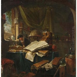 An Alchemist In His Study, A
Still Life Of Books, Pots And Pans And Books In The Foreground by Thomas Wyck