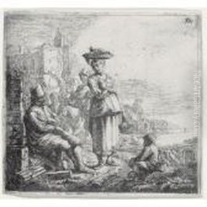 Woman Carrying Two Baskets