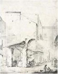 A Roman Courtyard by Thomas Wyck