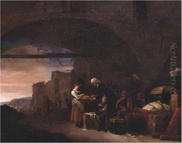 Traders At A Mediterranean Port - view 1