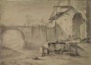 A Farmhouse With A Well<</b> by Thomas Wyck