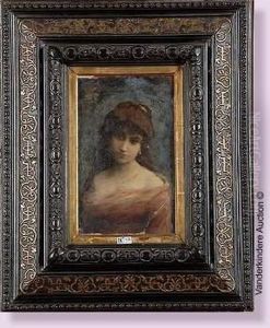 Portrait De Femme by Leon Wyczolkowski