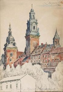 Zamek Na Wawelu by Leon Wyczolkowski