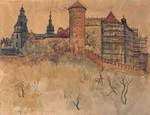 Wawel, 1917 R. by Leon Wyczolkowski