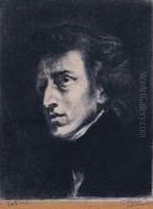 Chopin Wg Eugene Delacroix by Leon Wyczolkowski
