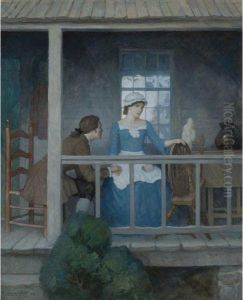 Sally Merrillee And Johnny by Newell Convers Wyeth