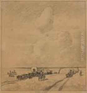 "covered Wagons" by Newell Convers Wyeth
