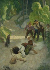 "stick To Him, Little Un", Shouted Tom by Newell Convers Wyeth