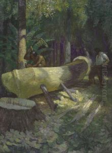 --we Cut And Hewed The Outside Into The True Shape Of A Boat-- --we Cut And Hewed The Outside Into The True Shape Of A Boat--