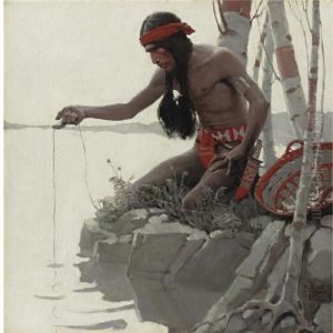 Indian Fishing by Newell Convers Wyeth