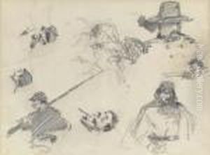 Sketches For Cease Firing by Newell Convers Wyeth