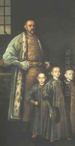 Portrait of Zbigniew Ossolinski and his Sons by Unknown Painter