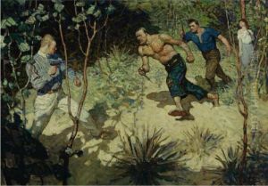 Prince Lermontor Fired At Peter 
Smith; Kilmair, Directly Behind, Could Not Use His Revolver. Elfrida 
Carlingford Sprang Up, But Realized Her Powerlessness To Help.