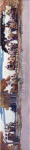 The Thanksgiving Feast And
Thanksgiving With The Indians: Study For The Metropolitan Life Murals by Newell Convers Wyeth