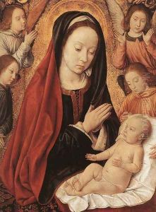 Madonna and Child Adored by Angels by Unknown Painter