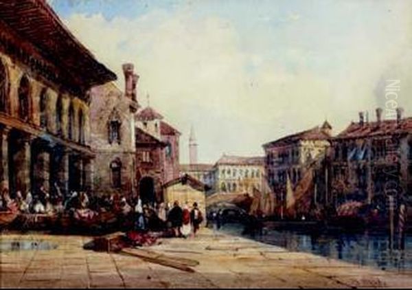 Vue Animee De La Via Giorggia Dans La Lagune A Venise - view 1