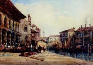 Vue Animee De La Via Giorggia Dans La Lagune A Venise