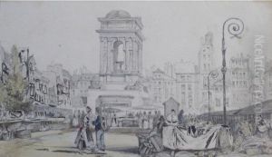A Continental Market Square by William Wyld