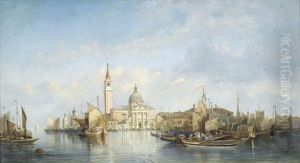 Boote Vor San Giorgio Maggiore In Venedig