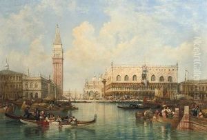 A View Of St. Mark's Square, The Doge's Palace And The Campanile, Venice
