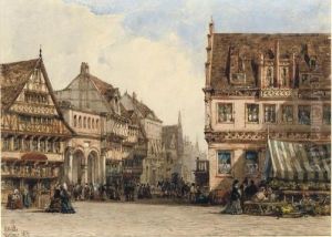 A Street In Hanover, Germany by William Wyld