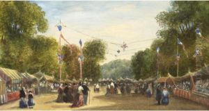 Figures At A Fete, France by William Wyld