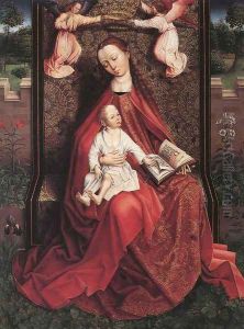 Virgin and Child Crowned by Two Angels by Unknown Painter