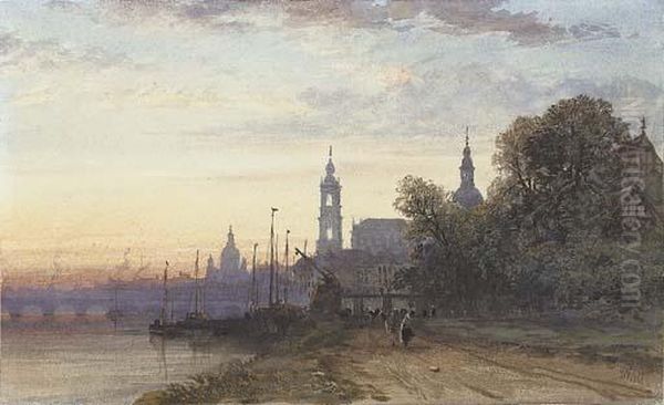 Dresden, Germany, At Sunset - view 1