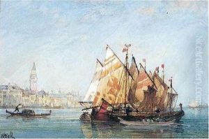 Sailing Boats On The Lagoon, Venice by William Wyld