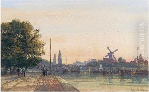 View Of Amsterdam From The Amstel