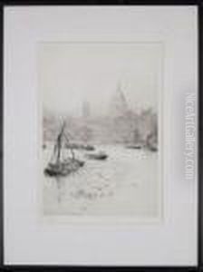 St. Paul's From The River by William Lionel Wyllie