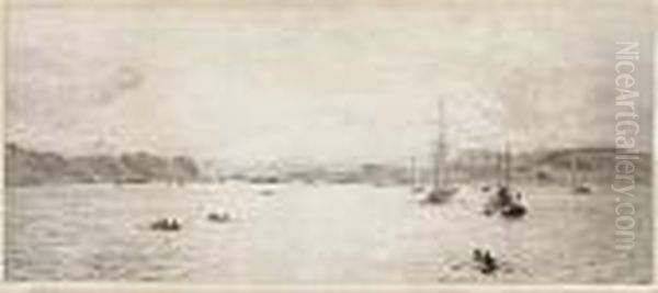 Yachts And Other Craft On The 
West Coast; Arthur's Seat Edinburgh; Coastal View With Children Playing 
On The Beach - view 1