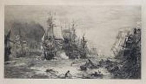 The Battle Of Trafalgar by William Lionel Wyllie